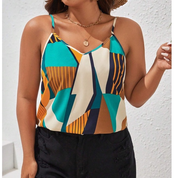 BellanBlue Multicolor Geometric Camisole - Picture 6 of 7